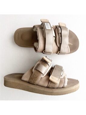SUICOKE Moto-Cab Sandal Sherpa Slide Velcro Comfort Slip On Chunky Flip Flop